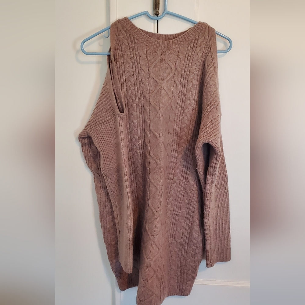 Express Shoulder Cut Out Sweater Dress